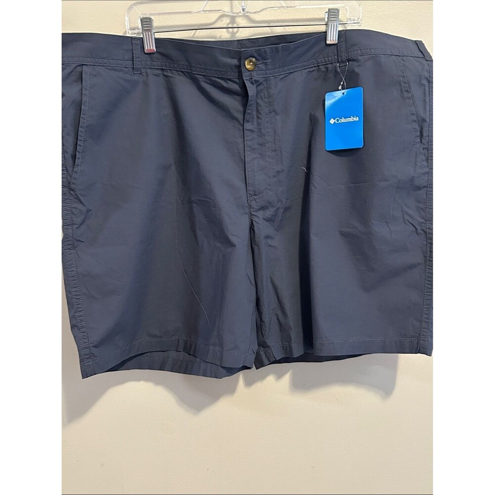 NEW Columbia Men's Washed Out Shorts 44W 8L Navy Blue Cotton Chino
